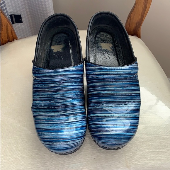 dansko striped clogs